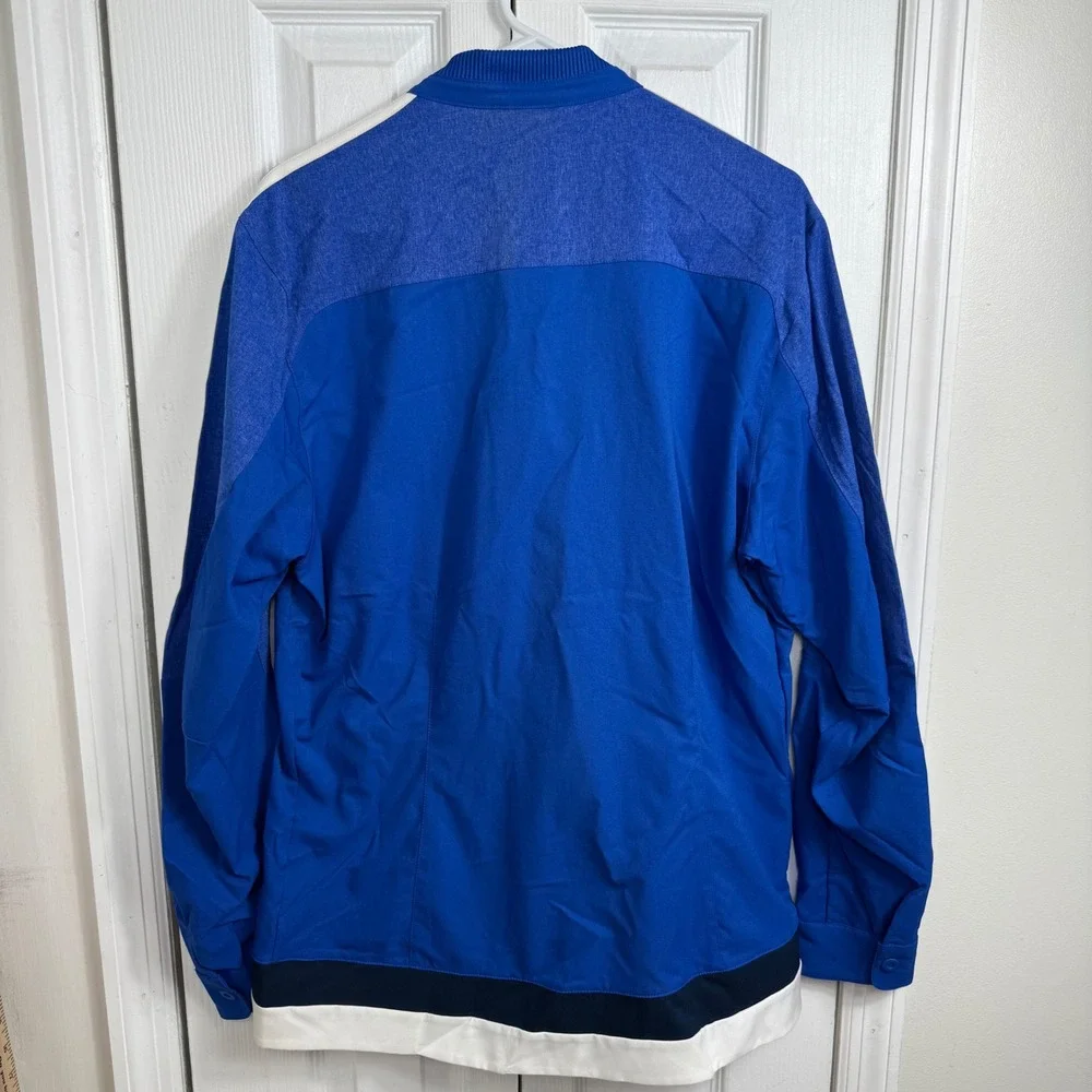 Adidas Real Madrid Anthem Jacket Medium Blue Blokecore Soccer Streetwear